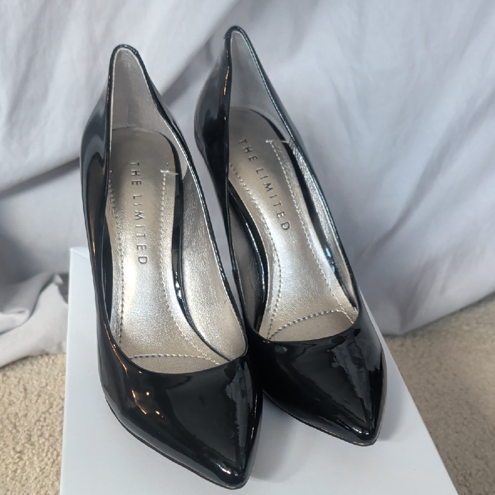 The Limited Glossy Black Heels